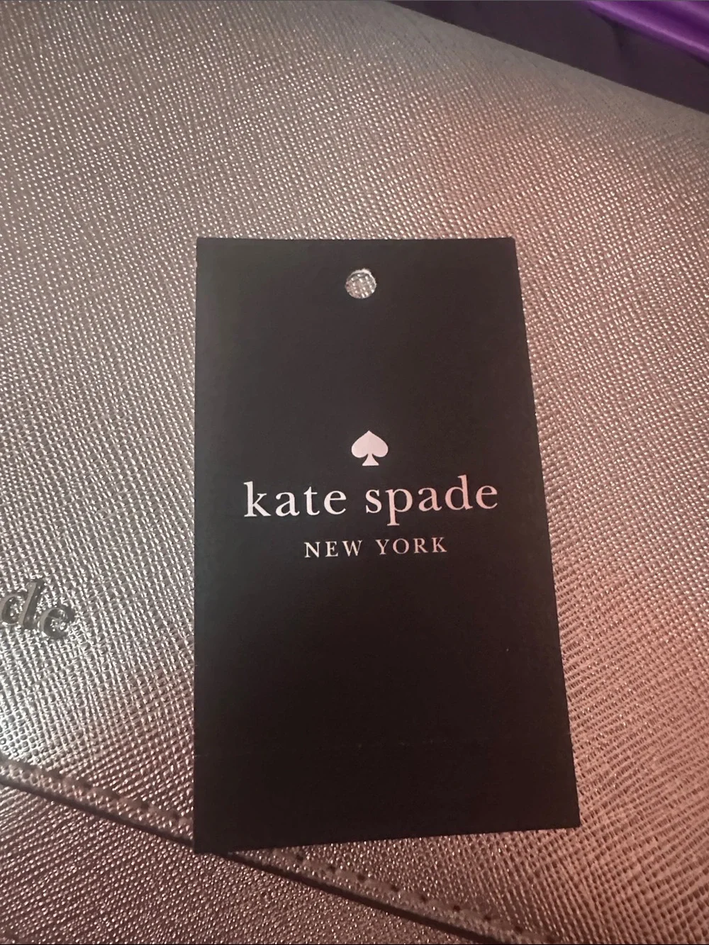 kate spade metallic silver crossbody with matching cardholder